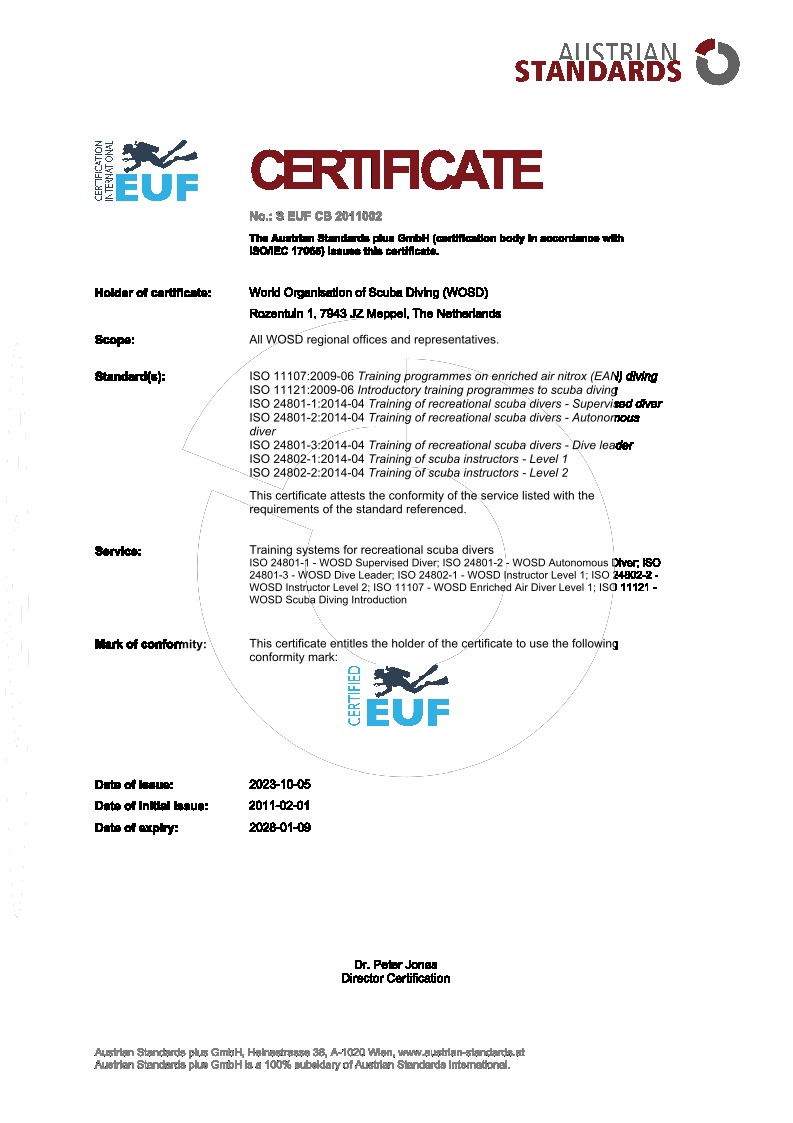 WOSD ISO-certificaat 2023